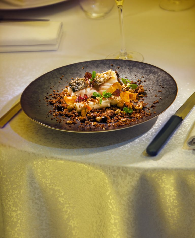 Bar en terre noix salsifis